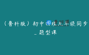 （鲁科版）初中物理九年级同步_题型课