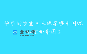 华尔街学堂《三课掌握中国VC和PE全景图》
