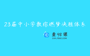 23届中小学教综燃梦决胜体系A