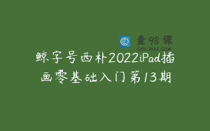 鲸字号西朴2022iPad插画零基础入门第13期