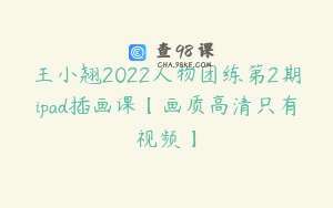 王小翘2022人物团练第2期ipad插画课【画质高清只有视频】