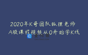 2020年K哥团队狐狸老师 A股课程视频从0开始学K线