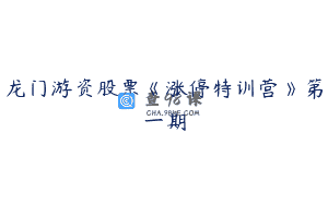 龙门游资股票《涨停特训营》第一期