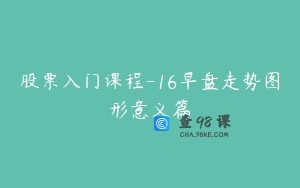 股票入门课程-16早盘走势图形意义篇