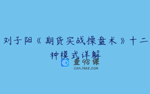 刘子阳《期货实战操盘术》十二种模式详解