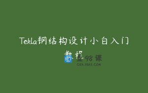 Tekla钢结构设计小白入门教程