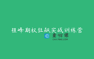 祖峰期权狂飙实战训练营