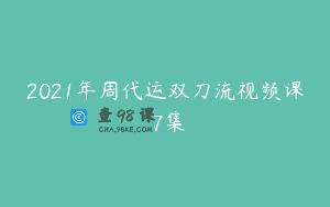 2021年周代运双刀流视频课 7集