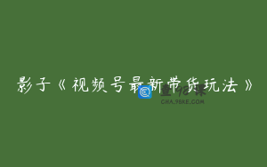 影子《视频号最新带货玩法》
