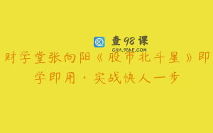财学堂张向阳《股市北斗星》即学即用·实战快人一步
