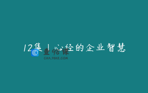 12集｜心经的企业智慧