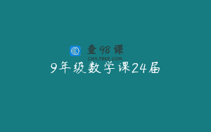 9年级数学课24届
