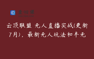 云顶联盟・无人直播实战(更新7月)，最新无人玩法和半无