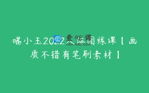 喵小玉2022人体团练课【画质不错有笔刷素材】