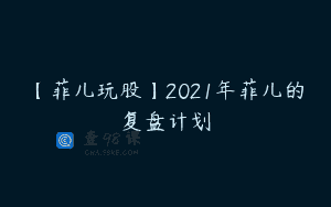 【菲儿玩股】2021年菲儿的复盘计划