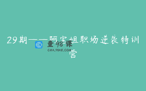 29期——阿宝姐职场逆袭特训营