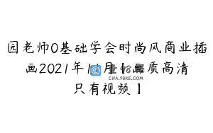 园老师0基础学会时尚风商业插画2021年11月【画质高清只有视频】