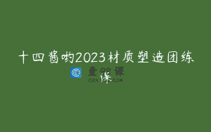 十四酱哟2023材质塑造团练课