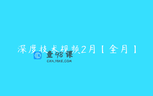 深度技术视频2月【全月】