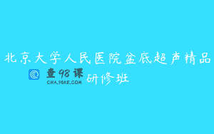 北京大学人民医院盆底超声精品研修班