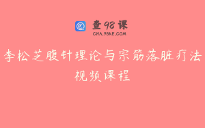 李松芝腹针理论与宗筋落脏疗法视频课程