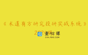 《术道有方研究投研实战系统》2024版