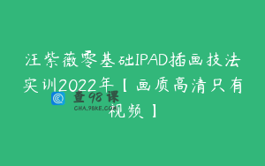 汪紫薇零基础IPAD插画技法实训2022年【画质高清只有视频】