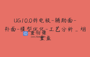 UG10.0拆电极-辅助面-补面-模型优化-工艺分析_烟熏鱼