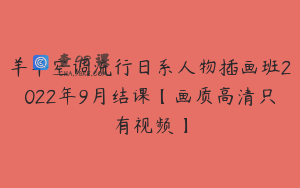 羊羊空调流行日系人物插画班2022年9月结课【画质高清只有视频】