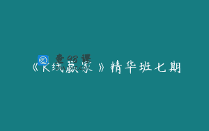 《K线赢家》精华班七期