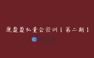 鹿盈盈私董会密训【第二期】