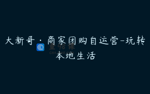 大新哥·商家团购自运营-玩转本地生活