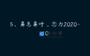 5、鼻息鼻呼_念力2020-10