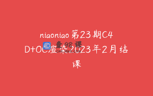 niaoniao第23期C4D+OC渲染2023年2月结课