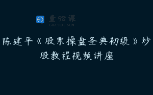 陈建平《股票操盘圣典初级》炒股教程视频讲座
