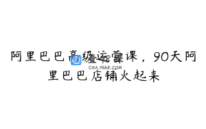 阿里巴巴高级运营课，9O天阿里巴巴店铺火起来