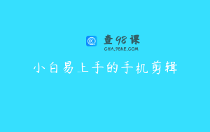 小白易上手的手机剪辑