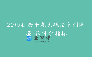2019狙击手龙头战法系列讲座+软件含指标