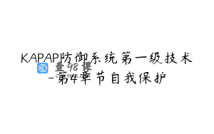 KAPAP防御系统第一级技术-第4章节自我保护