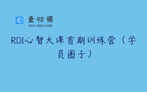 RDI心智大课首期训练营（学员圈子）
