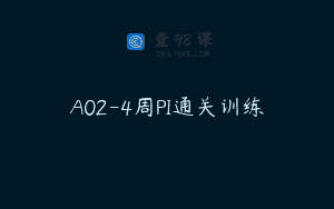 A02-4周PI通关训练
