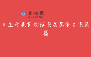 《主升浪食物链顶层思维》顶级篇