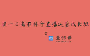 梁一《高薪抖音直播运营成长班》