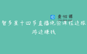 智多星十四节直播绝密课程边旅游边赚钱