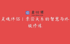 灵魂伴侣|亲密关系的智慧与终极修炼