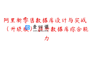阿里新零售数据库设计与实战 （升级版） 提升数据库综合能力
