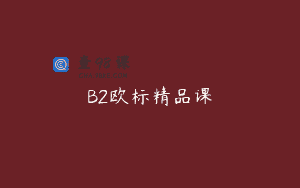 B2欧标精品课
