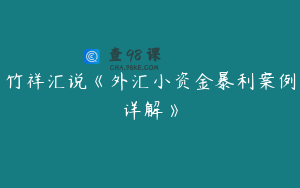 竹祥汇说《外汇小资金暴利案例详解》