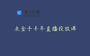 点金手丰年直播投放课