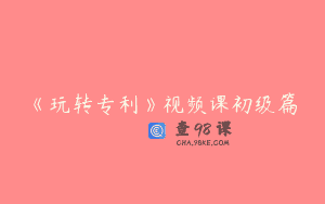 《玩转专利》视频课初级篇